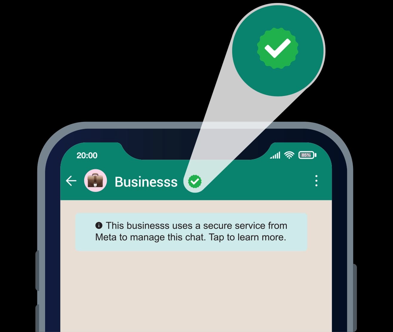 A WhatsApp Business profile connected through Luminous CRM